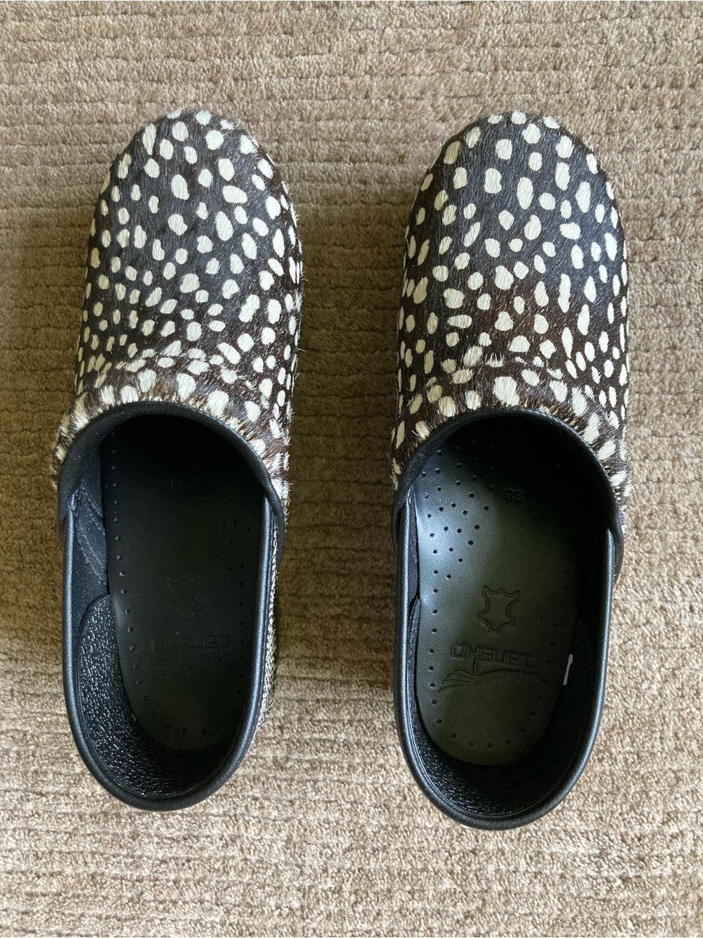 Dansko Slip-On Clogs in Spot Print